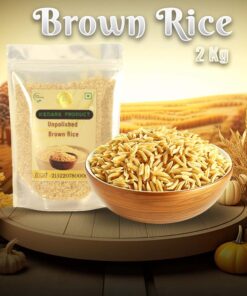Alternative view of Kedars Product Unpolished Brown Rice 2 Kg - High Fiber & 3X Protein | Low GI Rice for Diabetic Patients for Sugar Control | High Protein | Carefully Selected, Sustainable & Non-GMO (Pack of 2)
