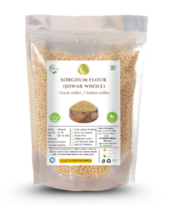 Kedars Product White Sorghum Whole/ Jowar whole 2Kg - Unpolished Sorghum Millet | Desi Jowar | Gluten Free Jowar | High Plant Protein & Fiber Rich Desi Jowar