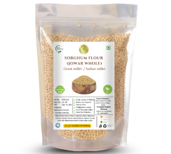 Kedars Product White Sorghum Whole/ Jowar whole 2Kg – Unpolished Sorghum Millet | Desi Jowar | Gluten Free Jowar | High Plant Protein & Fiber Rich Desi Jowar