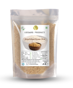 Kedars Product Unpolished Brown Rice 2 Kg - High Fiber & 3X Protein | Low GI Rice for Diabetic Patients for Sugar Control | High Protein | Carefully Selected, Sustainable & Non-GMO (Pack of 2)