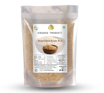 Kedars Product Unpolished Brown Rice 2 Kg – High Fiber & 3X Protein | Low GI Rice for Diabetic Patients for Sugar Control | High Protein | Carefully Selected, Sustainable & Non-GMO (Pack of 2)