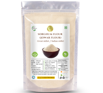 Kedars Product White Sorghum Flour / Jowar Atta 2 Kg – Unpolished Sorghum Millet | Desi Jowar Atta | Gluten Free Jowar | High Plant Protein & Fiber Rich Desi Jowar Atta