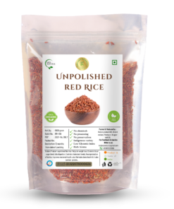 Kedars Product Unpolished Red Rice 2Kg - 100% Naturally Handpounded Laal Chawal | Rich Source of Iron, Vitamins & Antioxidants | Certified Organic | Gluten Free | No Additives