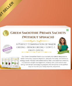 Kedars Product Green Smoothie Premix Sachets (without spinach) - Quantity 28 sachets (Thyroid Friendly)