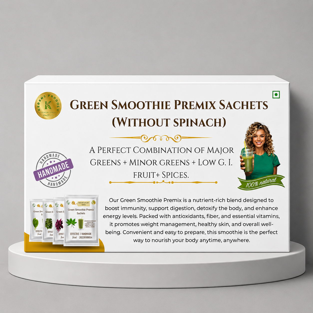 Green Smoothie Premix Sachets| Without spinach| Thyroid Friendly