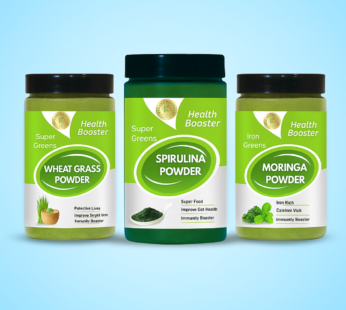 Kedars Product super smoothie greens (Moringa/Wheat grass /Spirulina powder 100 gm each)
