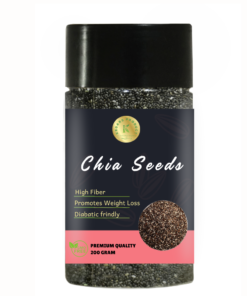 Kedars Product Chia Seed 200 Gram - Seeds for Weight Management | Rich in Calcium, Protein & Fibre | Beat the Heat | 100% Clean Chia Seeds for Eating | Antioxidant Rich Seeds.