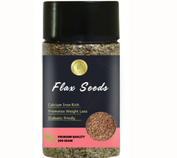 Kedars Product Flax Seed 200 Gram – Alsi Seeds | Flax Seeds for Hair Growth | Raw Seeds for Eating | Source of Iron & Dietary Fibre | Rich in Protein.