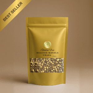KEDARS PRODUCT Fresh Roasted Masala Chana | Whole with Skin | Healthy Crunchy Vegan Gluten-Free High Protein Snack | Authentic Traditional - 200gram