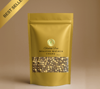 KEDARS PRODUCT Fresh Roasted Masala Chana | Whole with Skin | Healthy Crunchy Vegan Gluten-Free High Protein Snack | Authentic Traditional – 200gram