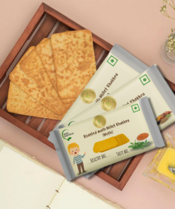Alternative view of Roasted Hand Made mix millet khakhra combo 150 gram | Gluten-Free Millet Snacks, No Palm Oil | Healthy Energy-Rich Ragi Crisps for Kids & Adults | Wholesome Ready-to-Eat Snacks.(Masala+Jeera+Methi)