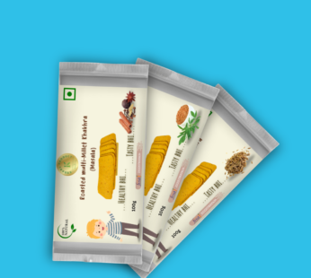 Roasted Hand Made mix millet khakhra combo 150 gram | Gluten-Free Millet Snacks, No Palm Oil | Healthy Energy-Rich Ragi Crisps for Kids & Adults | Wholesome Ready-to-Eat Snacks.(Masala+Jeera+Methi)