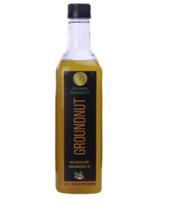 Kedars Product cold pressed Pure Groundnut Oil 1L - 100% Pure and Natural Food Grade Groundnut Oil, Rich in Healthy Fats, Ideal for Cooking, Frying, and Salad Dressings.