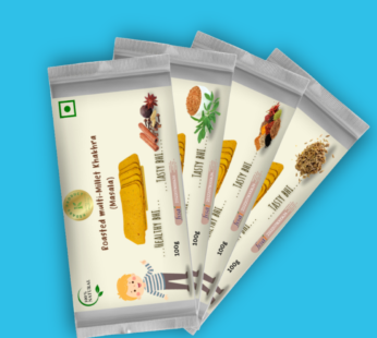 Roasted Hand Made Mix Millet Khakhra | Gluten-Free Millet Snacks, No Palm Oil | Healthy Energy-Rich Ragi Crisps for Kids & Adults | Wholesome Ready-to-Eat Snacks – 50 gram