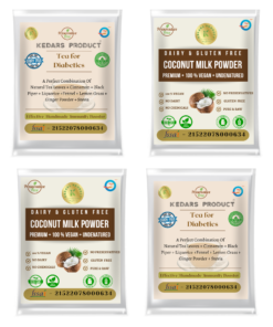 KEDARS PRODUCT Natural Tea for diabetics with coconut milk pouch