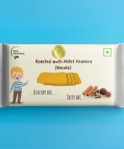 Roasted Hand Made mix millet khakhra | Gluten-Free Millet Snacks, No Palm Oil | Healthy Energy-Rich Ragi Crisps for Kids & Adults | Wholesome Ready-to-Eat Snacks. - 50 gram(Masala)