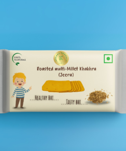 Roasted Hand Made mix millet khakhra | Gluten-Free Millet Snacks, No Palm Oil | Healthy Energy-Rich Ragi Crisps for Kids & Adults | Wholesome Ready-to-Eat Snacks - 50 gram(Jeera)