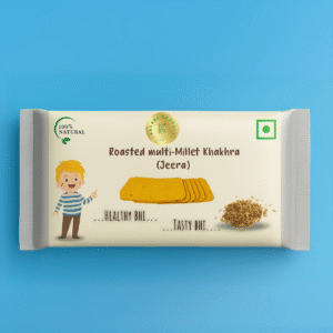 Roasted Hand Made mix millet khakhra | Gluten-Free Millet Snacks, No Palm Oil | Healthy Energy-Rich Ragi Crisps for Kids & Adults | Wholesome Ready-to-Eat Snacks - 50 gram(Jeera)