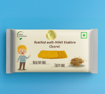 Roasted Hand Made mix millet khakhra | Gluten-Free Millet Snacks, No Palm Oil | Healthy Energy-Rich Ragi Crisps for Kids & Adults | Wholesome Ready-to-Eat Snacks – 50 gram(Jeera)