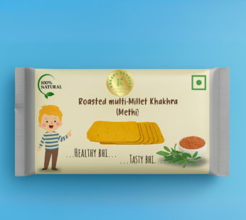 Roasted Hand Made Mix Millet Khakhra | Gluten-Free Millet Snacks, No Palm Oil | Healthy Energy-Rich Ragi Crisps for Kids & Adults | Wholesome Ready-to-Eat Snacks – 50 Gram(Methi)