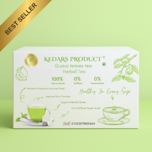 KEDARS PRODUCT Natural Guava Leaves Tea Bags | Herbal Tea for Sleep, Immunity & Stress Relief | Rich in Antioxidants, 100% Natural, No Additives