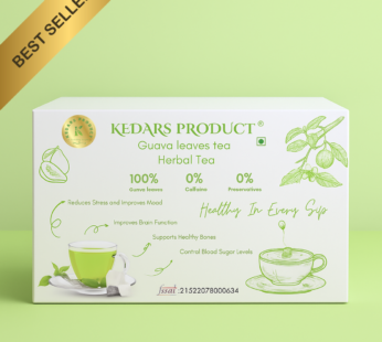 KEDARS PRODUCT Natural Guava Leaves Tea Bags | Herbal Tea for Sleep, Immunity & Stress Relief | Rich in Antioxidants, 100% Natural, No Additives