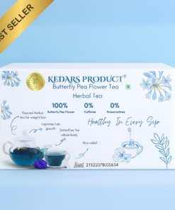 Kedars Product Butterfly Pea Flower Tea Bags - Plant Based || ANTIOXIDANT RICH || Aparajita - Shankhpushpi || Caffeine Free - Detox - Flower Based - Herbal Tea