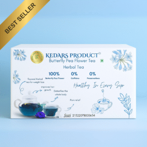 Kedars Product Butterfly Pea Flower Tea Bags - Plant Based || ANTIOXIDANT RICH || Aparajita - Shankhpushpi || Caffeine Free - Detox - Flower Based - Herbal Tea