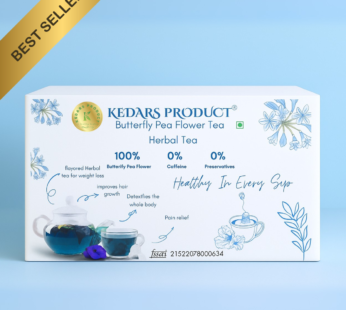 Kedars Product Butterfly Pea Flower Tea Bags – Plant Based || ANTIOXIDANT RICH || Aparajita – Shankhpushpi || Caffeine Free – Detox – Flower Based – Herbal Tea