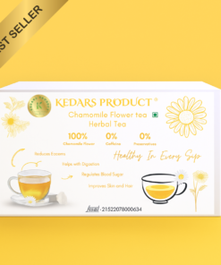 Kedars Product Chamomile Tea | SLEEP & RELAXATION | Herbal Tea - Caffeine Free - Flower Based - Non-Bitter - Non-GMO