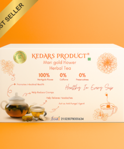KEDARS PRODUCT Natural Marigold Tea Bags |Natural Sun Dried Marigold Flower | RELIEVES PAIN | Caffeine Free - Flower Based - Herbal Tea - Gluten Free - Non - Bitter