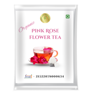 Kedars Product Pink Rose Tea Flower Tea Bags ( Countlant Based Biodegradable Tea Bags)