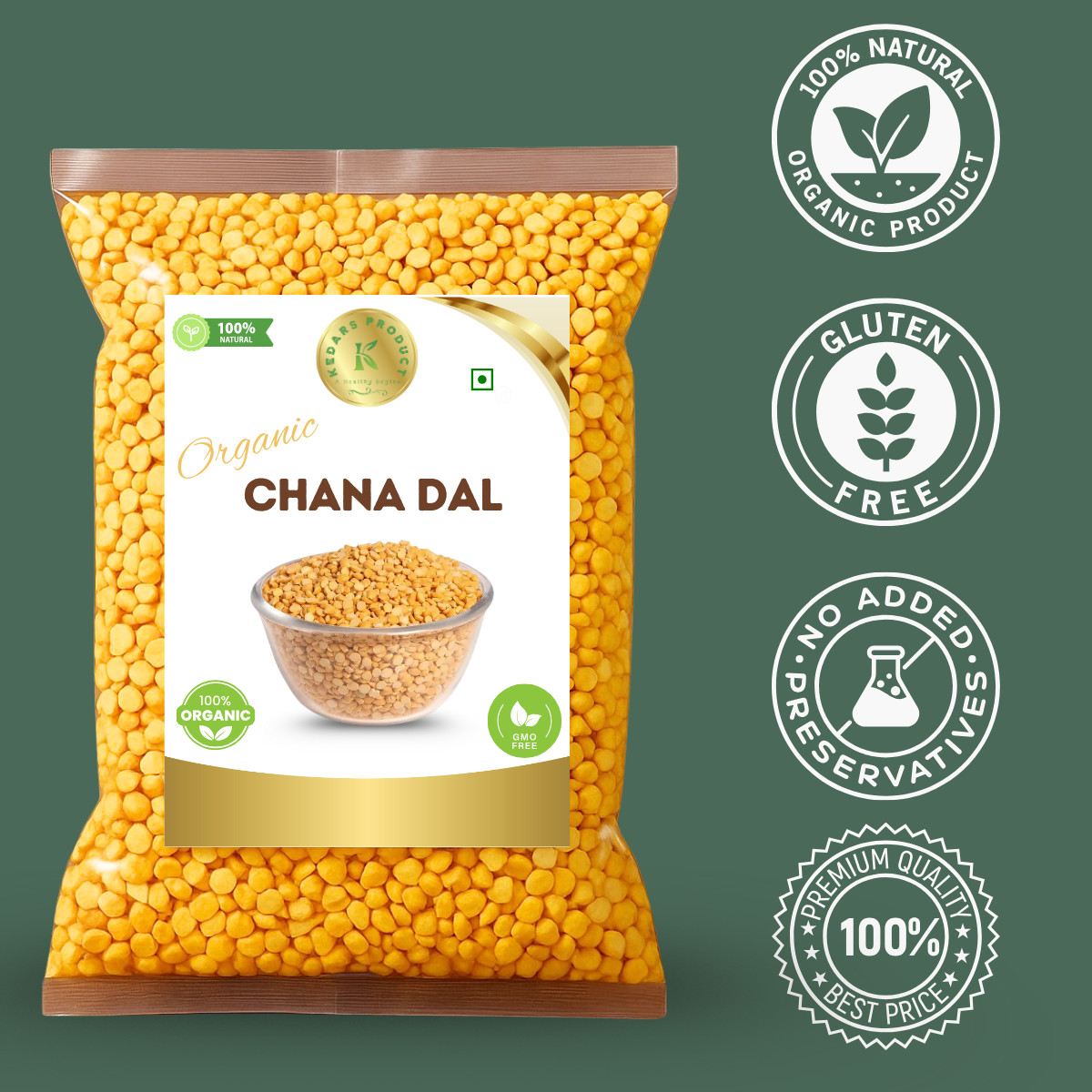 KEDARS PRODUCT Organic Chana Dal | Protein Rich, High Fiber, 100% Natural, Farm Fresh, Desi Taste, Healthy Pulses - Image 4