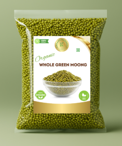 KEDARS PRODUCT Organic Whole Green Moong | Protein Rich, High Fiber, 100% Natural, Farm Fresh, Desi Taste, Healthy Pulses