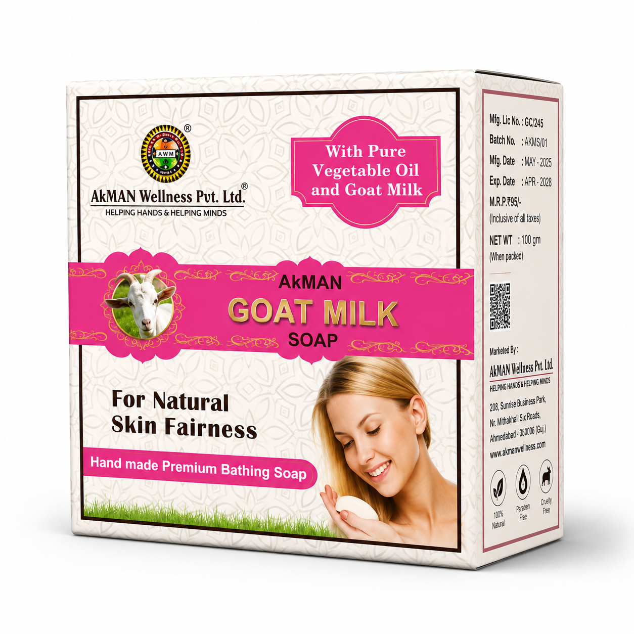 Akman Goat Milk Soap- Pack Of 3