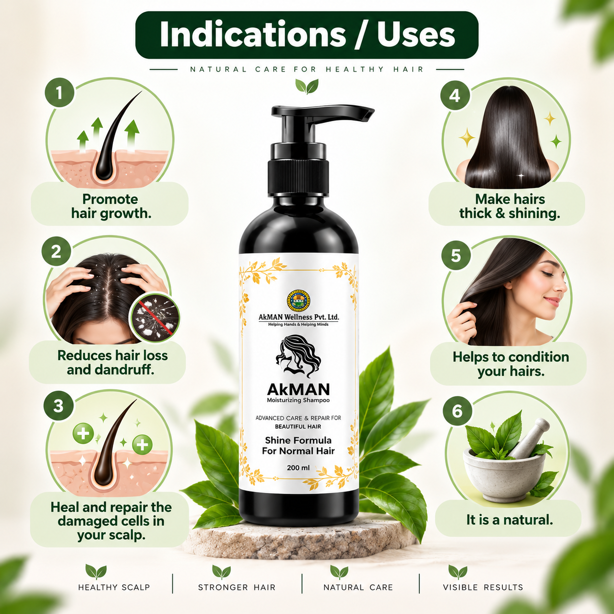 Akman Moisturizing Shampoo - 200ml - Image 5